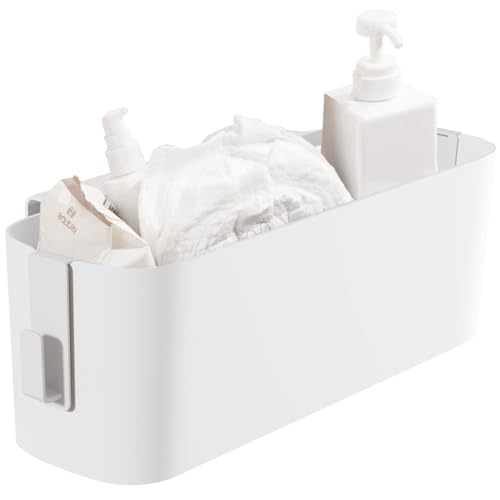 Bett Organizer Einhängen Aufbewahrung Wickeltisch,Hängebett Organizer Wickelkommode Auffangschale Aufbewahrungskorb mit 2 Abnehmbarer Haken für Zuhause,Büro,Schule,Wohnheim,Zimmer,Etagenbett (White) von Keho Keho Kehongdun