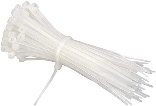 Kabelbinder Weiß Nylon-Reißverschlussbinder für Heimwerker, Büro, Garten, Garage und Werkstatt, Mehrfachpackung Kunststoffbinder Größe: 3.6mm x 300mm Packung mit 100 Stücke von Keple