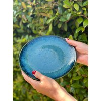 Keramik Teller Klein 4Er Set | Handgemachte Dessert I Frühstücksteller Grün Geschirr Aus Portugal von KeramikLiebePortugal