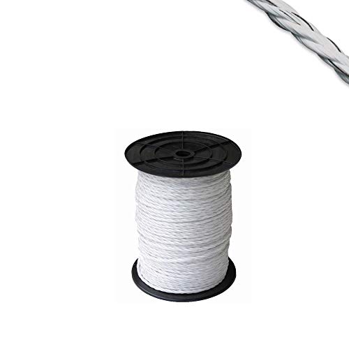 Kerbl Basic PE-Seil, Weidezaun Elektroseil Elektrozaun Kordellitze 6mmx200m Weiß von Kerbl