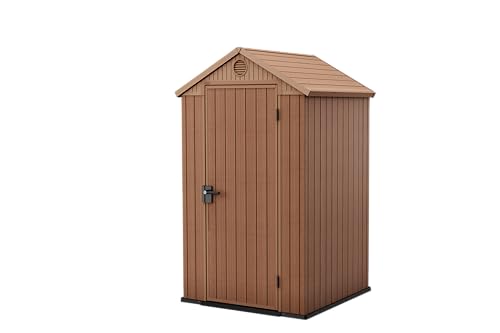 Keter Gartenhaus Darwin 4 x 4, Holzoptik, braun, 1,4 m², 125,8 x 117 x 205 cm von Keter