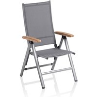 Kettler Cirrus Multipositionssessel Aluminium/Outdoorgewebe Teak Armlehnen von Kettler