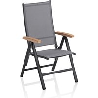 Kettler Cirrus Multipositionssessel Aluminium/Outdoorgewebe Teak Armlehnen von Kettler