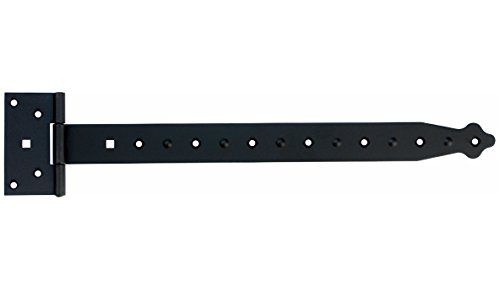 T-Scharniere Kreuzgehänge T-Bänder Ladenband Torband 387 mm Halbschwere Schwarz von KeyMet