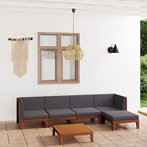 Keyroto 6-TLG. Garten-Lounge-Set mit Kissen Akazie Massivholz, Garten Lounge, Terrassenmöbel, Gartenmöbel, Balkon Sofa, Balkonmöbel, Gartenlounge, Garten Loungemöbel Set von Keyroto