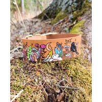 Boho Hundehalsband - Natur Floral Personalisiert von KhaosKollars