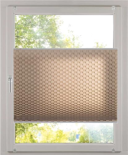 K-home Klemmfix Plissee 3D-Effekt Taupe 80 x 130 cm von Khome