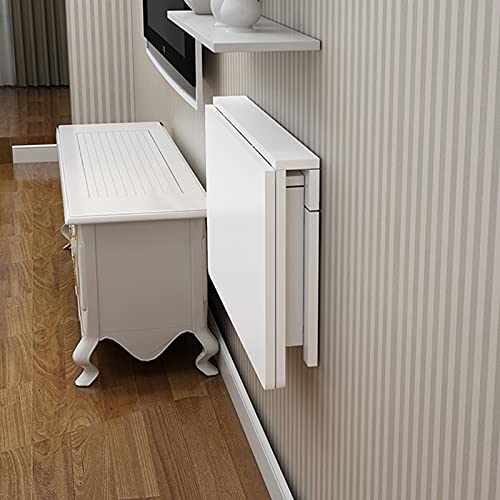 Kiaoeiuyti Klapptisch zur Wandmontage, Drop-Leaf-Tisch, weißes Holz |Klappbare Schreibtische für Heimarbeit, Küchen-Esstisch, schwebender hängender Computertisch, Mehrzweck-Wandtisch Interesting Life Kiaoeiuyti Klapptisch zur Wandmontage, Drop-Leaf-Tisch, weißes Holz |Klappbare Schreibtische für Heimarbeit, Küchen-Esstisch, schwebender hängender Computertisch, Mehrzweck-Wandtisch Interesting Life von Kiaoeiuyti