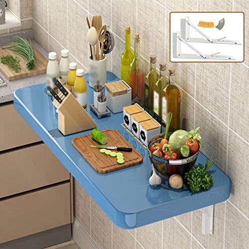 Wandmontierter schwebender Klapptisch für das Heimbüro, hängender Multifunktions-Computertisch/Stehtische/Werkbank/Küchenesstisch/Schminktisch, 4 Farben, 21 Größen (blau, 120 x 40 cm/47 x 16,5 cm). Wandmontierter schwebender Klapptisch für das Heimbüro, hängender Multifunktions-Computertisch/Stehtische/Werkbank/Küchenesstisch/Schminktisch, 4 Farben, 21 Größen (blau, 120 x 40 cm/47 x 16,5 cm). von Kiaoeiuyti