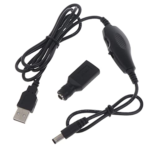 5 V USB Stecker Auf Buchse 5 5 X 2 1 Mm Helligkeitssteuerung Einstellbare Geschwindigkeit Kabel Mit EIN Aus Schalter Für USB Lüfter LED Licht Lampe USB Verlängerungskabel 30 cm 2 Stück von KieTeiiK