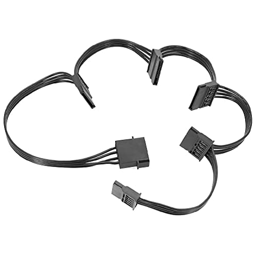 KieTeiiK 4-Pin Power Adapter Line IDE 4Pin Auf 5 Buchse Stromverlängerungskabel Splitter IDE Auf Anschluss USB Verlängerungsadapter Stecker Auf Buchse von KieTeiiK