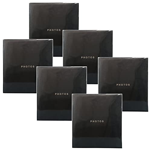 Kiera Grace Modern Fotoalben, PVC, schwarz, 4" x 6" Pack of 6, 6 von Kiera Grace