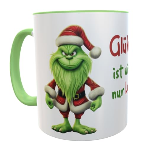 Wichtelgeschenk Tasse Grinsch 2023 mit lustigen Spruch Glühweinbecher Wichteln, Weihnachtsfeier Weihnachten Geschenk Kollegen (ist wie Tee) von Kilala