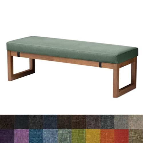 Kimgull Bankauflage Sitzkissen, Bequeme Waschbare Rutschfestes Sitzkissen für Gartenbank Schaukel, Terrasse, Esstisch, Bank, Drinnen, Viele Farben und Größen,(100X30X5CM Achatgrün) von Kimgull