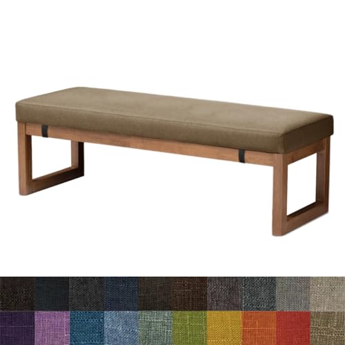 Kimgull Bankauflage Sitzkissen, Bequeme Waschbare Rutschfestes Sitzkissen für Gartenbank Schaukel, Terrasse, Esstisch, Bank, Drinnen, Viele Farben und Größen,(100X30X5CM Khaki) von Kimgull