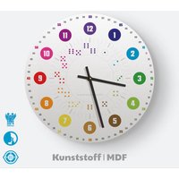 Kinder Wanduhr Als Lernuhr Gestaltet + Download Uhr Lesen Lernen Waldorf Montessori von Kinderlernuhren