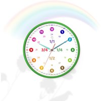 Regenbogenuhr, Geräuschlose Uhr, Lernuhr, Wanduhr, Pädagogisch Und Geräuschlos, Unsere Regenbogenuhr Macht Das Lernen Zum Spaß Für Kinder von Kinderlernuhren