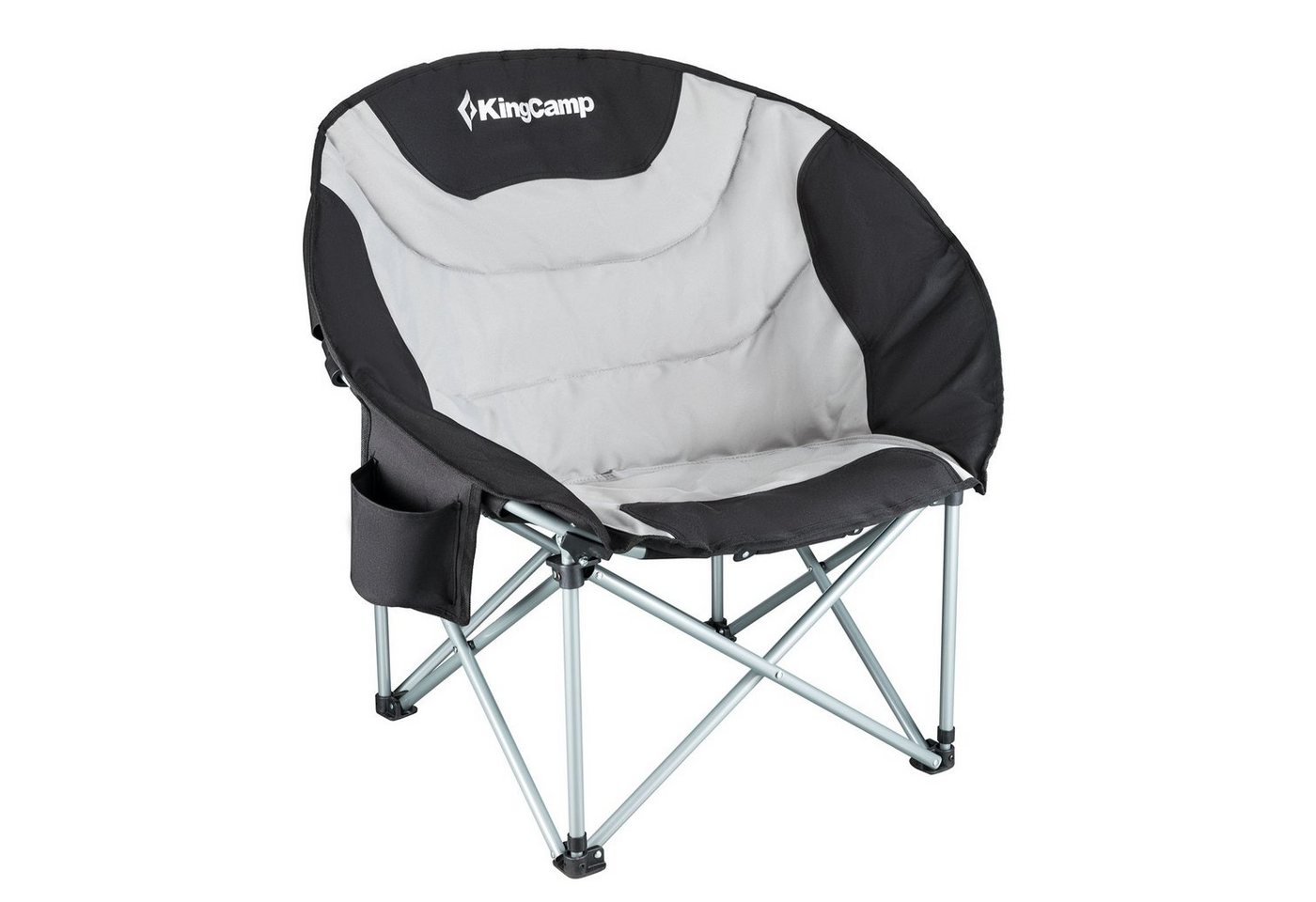 KingCamp Campingstuhl MoonChair XL Camping Klapp Stuhl, Garten Falt Sessel Kühltasche 150 kg von KingCamp