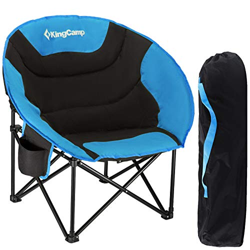 KingCamp MoonChair L Camping Klapp Stuhl Falt Sessel Garten Angel Outdoor 120 kg blau von KingCamp