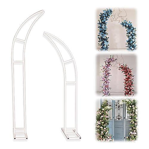 Kingbar Metall Hochzeitsbogen Hintergrundständer, DIY Gartenbogen Aus Metall, Hochzeit Bogen Hintergrund Stand Für Geburtstagsfeier, Hochzeit, Gartendekoration, White, 1.8+2.1M von Kingbar