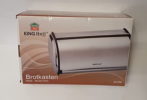 Kinghoff kh-3200 Edelstahl Rollbrotkasten Brot Küche Aufbewahrungsbox verpackt 35 x 23 x 14 cm von KING HOFF