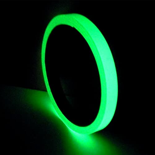 Kisbeibi 3 m leuchtende Klebebänder, fluoreszierendes Klebeband, helles Aufbewahrungsband, leuchtet im Dunkeln, fluoreszierendes Neon-Partyzubehör (grün, 2 cm breit) von Kisbeibi