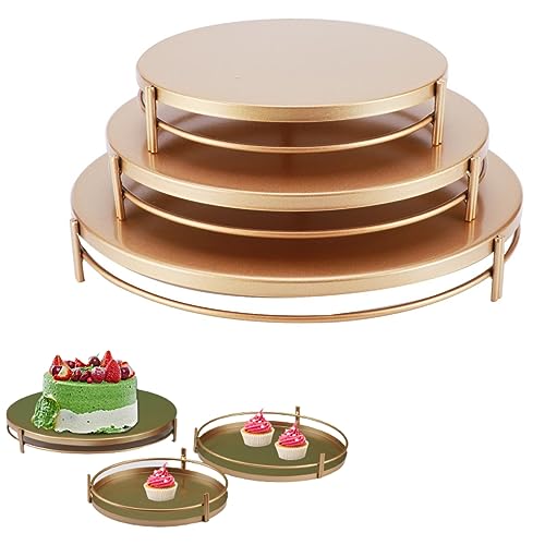 Kisbeibi Cupcake-Ständer, 3-teiliges rundes Kuchenständer-Set, Kuchenteller, Dessertständer, Dessertständer, Lebensmittel-Server, Party, Hochzeit, Eisenkunst, Dessert-Präsentationshalter, für von Kisbeibi