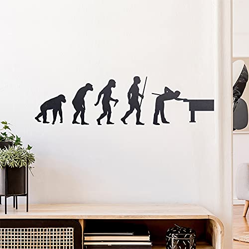 Billard Pool Evolution Wandtattoo Wandaufkleber Wall Sticker - Dekoration, Küche, Wohnzimmer, Schlafzimmer, Badezimmer von Kiwistar