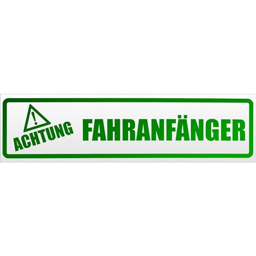 Kiwistar Achtung Fahranfänger Magnetschild Schild magnetisch - 30cm Grün - reflektierend - Magnetfolie für Auto PKW Kfz von Kiwistar