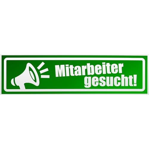 Kiwistar Mitarbeiter gesucht Megaphone inv. Magnetschild Schild magnetisch - 45cm Grün - reflektierend - Magnetfolie für Auto PKW Kfz von Kiwistar