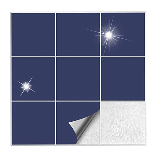 Kiwistar Fliesenaufkleber Dunkelblau Glänzend - 9,5 x 9,5 cm - 1 Stück - Klebefliesen zum Überkleben von Wandfliesen - Fliesensticker für Küche Bad Fliesenmuster - selbstklebend und wasserfest Kiwistar Fliesenaufkleber Dunkelblau Glänzend - 9,5 x 9,5 cm - 1 Stück - Klebefliesen zum Überkleben von Wandfliesen - Fliesensticker für Küche Bad Fliesenmuster - selbstklebend und wasserfest von Kiwistar