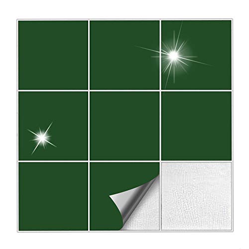 Kiwistar Fliesenaufkleber Dunkelgrün Glänzend - 9 x 9 cm - 50 Stück - Klebefliesen Fliesenmuster Stickerfliesen Wandfliesen überkleben Kiwistar Fliesenaufkleber Dunkelgrün Glänzend - 9 x 9 cm - 50 Stück - Klebefliesen Fliesenmuster Stickerfliesen Wandfliesen überkleben von Kiwistar