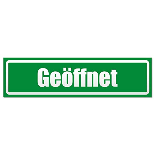 Kiwistar Geöffnet invertiert Magnetschild Schild magnetisch - 30cm Grün - Magnetfolie für Auto PKW Kfz von Kiwistar