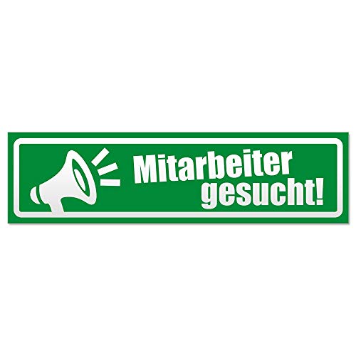 Kiwistar Mitarbeiter gesucht Megaphone inv. Magnetschild Schild magnetisch - 45cm Grün - Magnetfolie für Auto PKW Kfz von Kiwistar