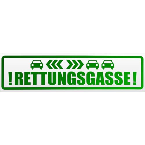 Kiwistar Rettungsgasse mit Autos Magnetschild Schild magnetisch - 30cm Grün - reflektierend - Magnetfolie für Auto PKW Kfz von Kiwistar