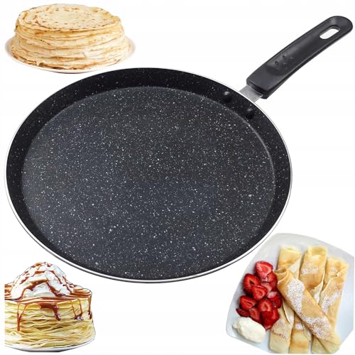 Klauss Eierpfanne Bratpfanne 28 cm Induktion Gas Antihaft Spiegelei Burger Pfanne mit Griff Pancake Bratpfanne Spiegelei Crepepfanne Burger Augenpfanne Geeignet Elektro Ceranherd von Klauss