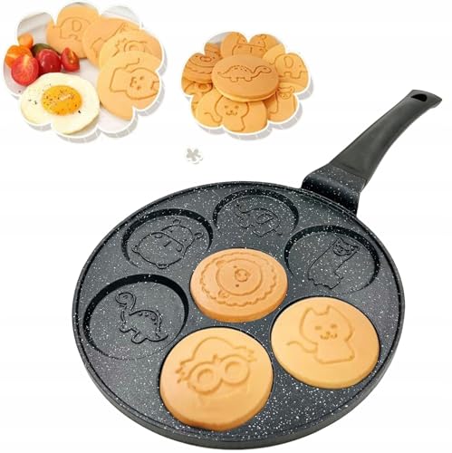 Pfannkuchen Formen Kinder Tier Pfannkuchenpfanne Induktion Gas Pfannkuchen Grillpfanne Ei Bratpfanne Spiegelei Waffel Tiere Crêpe Pan Nonstick Pfannkuchen Maker Bratpfanne mit Tieren, Omelett von Klauss