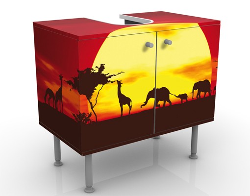 Waschbeckenunterschrank Sunset Caravan von Klebefieber