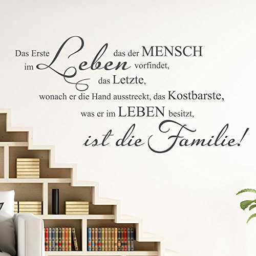 KLEBEHELD® Wandtattoo Das Kostbarste | Wandzitat Familienspruch Größe 120x60cm, Farbe dunkelgrün von Klebeheld