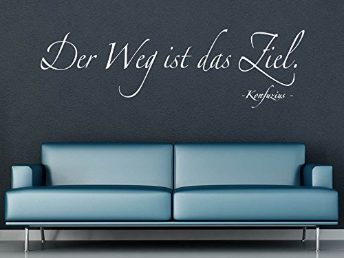 KLEBEHELD® Wandtattoo Der Weg ist das Ziel. No.2 - Konfuzius (Farbe lindgrün/Größe 150x45cm) von Klebeheld