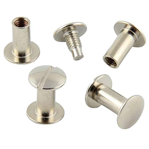 BUCHSCHRAUBEN 50 Stück | Vermessingt oder vernickelt | Größe wählbar/vernickelt 10 mm BUCHSCHRAUBEN 50 Stück | Vermessingt oder vernickelt | Größe wählbar/vernickelt 10 mm von KLEBESHOP24