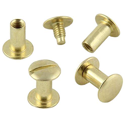 Buchschrauben 100 Stück vermessingt oder vernickelt, Größe wählbar/vermessingt 10 mm Buchschrauben 100 Stück vermessingt oder vernickelt, Größe wählbar/vermessingt 10 mm von KLEBESHOP24