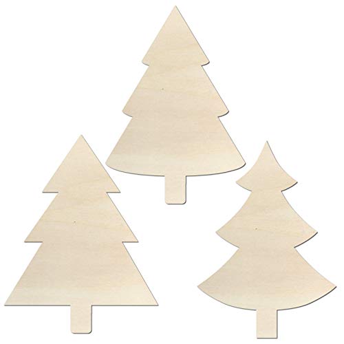 Kleenes Traumhandel 3er Set Weihnachtsbäume Tannenbaum bis 80 cm Höhe zum selber bemalen (20 cm Höhe, 3er Set Tannen) von Kleenes Traumhandel