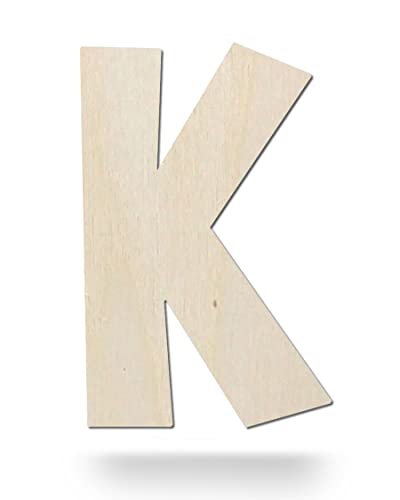Kleenes Traumhandel Holzbuchstaben - Buchstabe aus Holz - Buchstaben für Türbeschriftung - Alphabet aus Holz für Kinderzimmer, Wohnzimmer u.v.m. - (10 cm, Großes K) von Kleenes Traumhandel