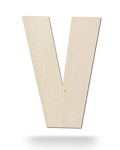 Kleenes Traumhandel Holzbuchstaben - Buchstabe aus Holz - Buchstaben für Türbeschriftung - Alphabet aus Holz für Kinderzimmer, Wohnzimmer u.v.m. - (10 cm, Großes V) von Kleenes Traumhandel