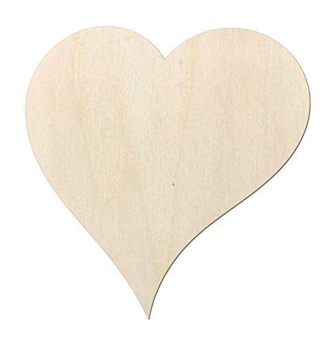 Kleenes Traumhandel Herz aus Holz Typ1 - Herzform - Ideal als Herz Deko zur Hochzeit - zum selberbemalen (150x154 mm) von Kleenes Traumhandel