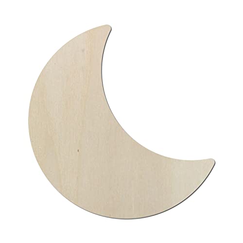 Kleenes Traumhandel Holz-Mond Wanddeko 60 cm – DIY Pappelsperrholz Tür- & Fensterschmuck zum Selbstgestalten von Kleenes Traumhandel