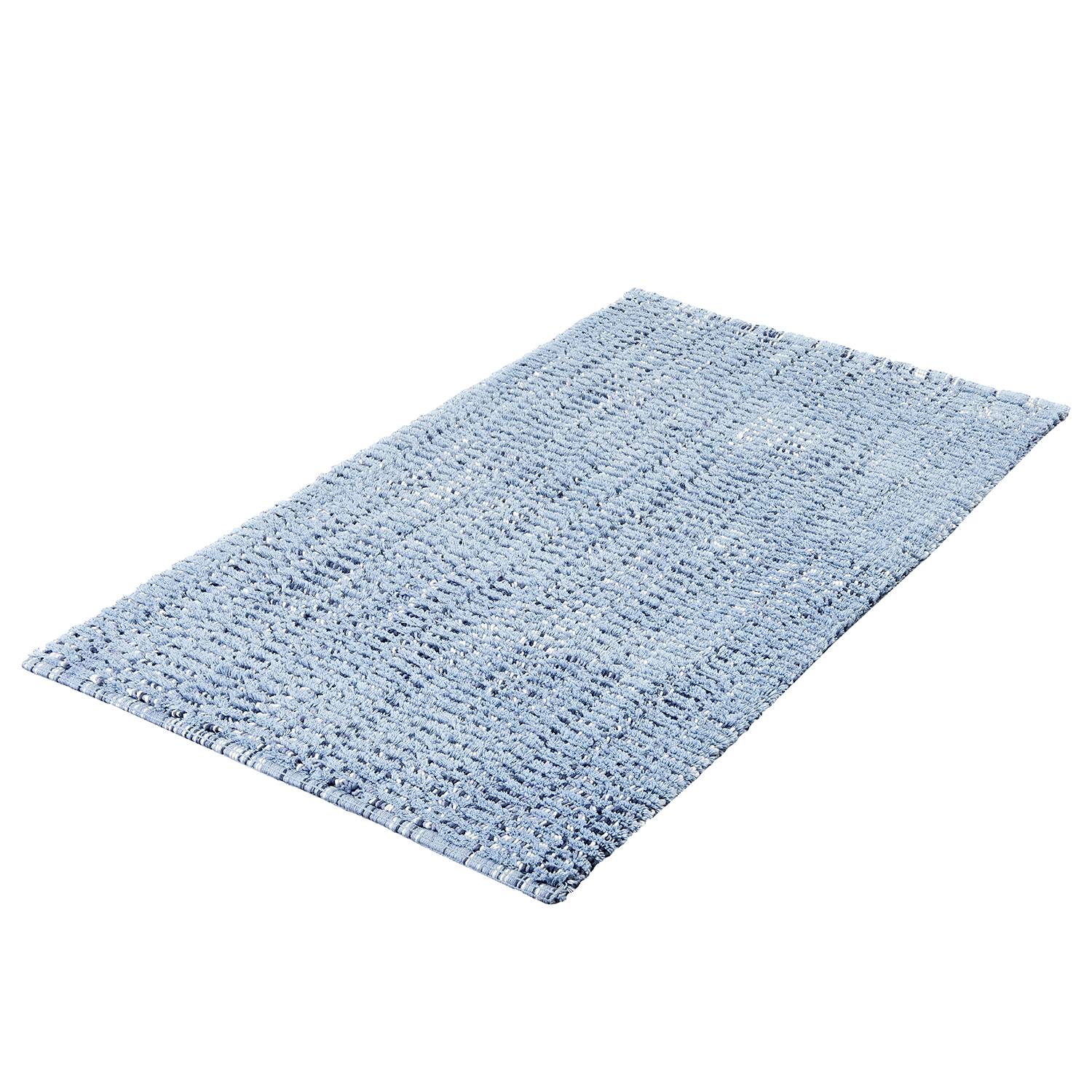 Kleine Wolke Badteppich Sway Baumwollstoff Eisblau 70x120 cm (BxT) von Kleine Wolke