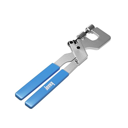 Knauf Stanz-Zange für Metall – Krimper-Zange zum Verkrimpen von Metall-Profilen mit austauschbarem Stempel, mit Stopper zwischen den Griffen von Knauf