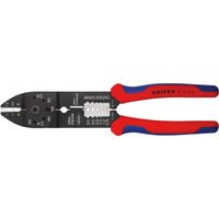 97 21 215 SB Crimpzange mit Mehrkomponenten-Hüllen schwarz lackiert 230 mm (SB-Karte/Blister) von Knipex